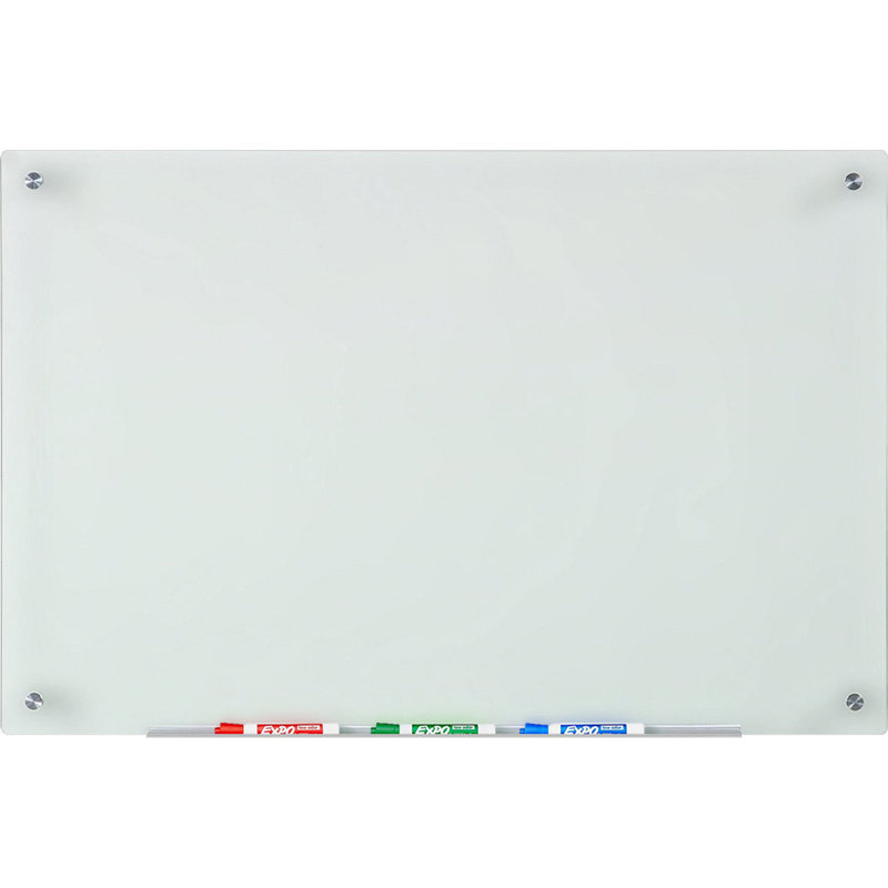 Audio-Visual Direct Non-Magnetic Frosted Glass Dry-Erase Board, 23.65" x 35.5"