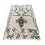Tapis unique brun, brun clair et gris de 3 pi 6 po x 5 pi 9 po des années 1980
