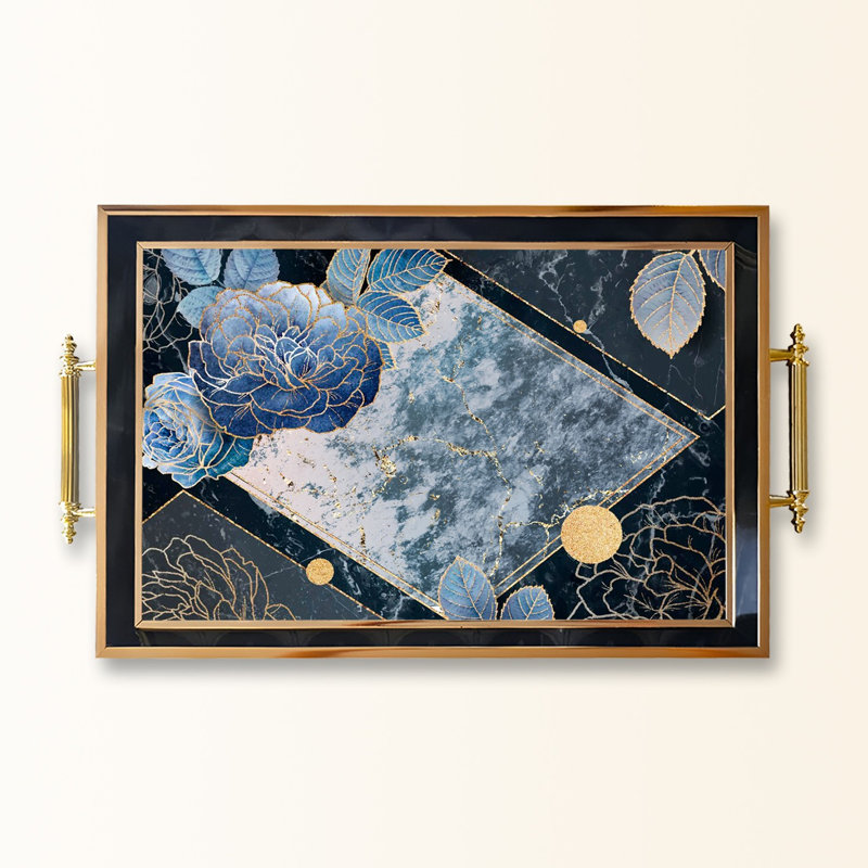 Elegant Glass Tray, 19.7 x 11.4 x 1.4 inches | 100% Durable Glass Construction | Easy to Clean with Damp Cloth | Ideal for Serving, Decorative Display, and Organizing | Stylish Addition to Home Décor