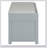 Distressed Shutter Storage Bench with Acacia Veneer for Retro Charm for Living Room, Entryway (Grey)