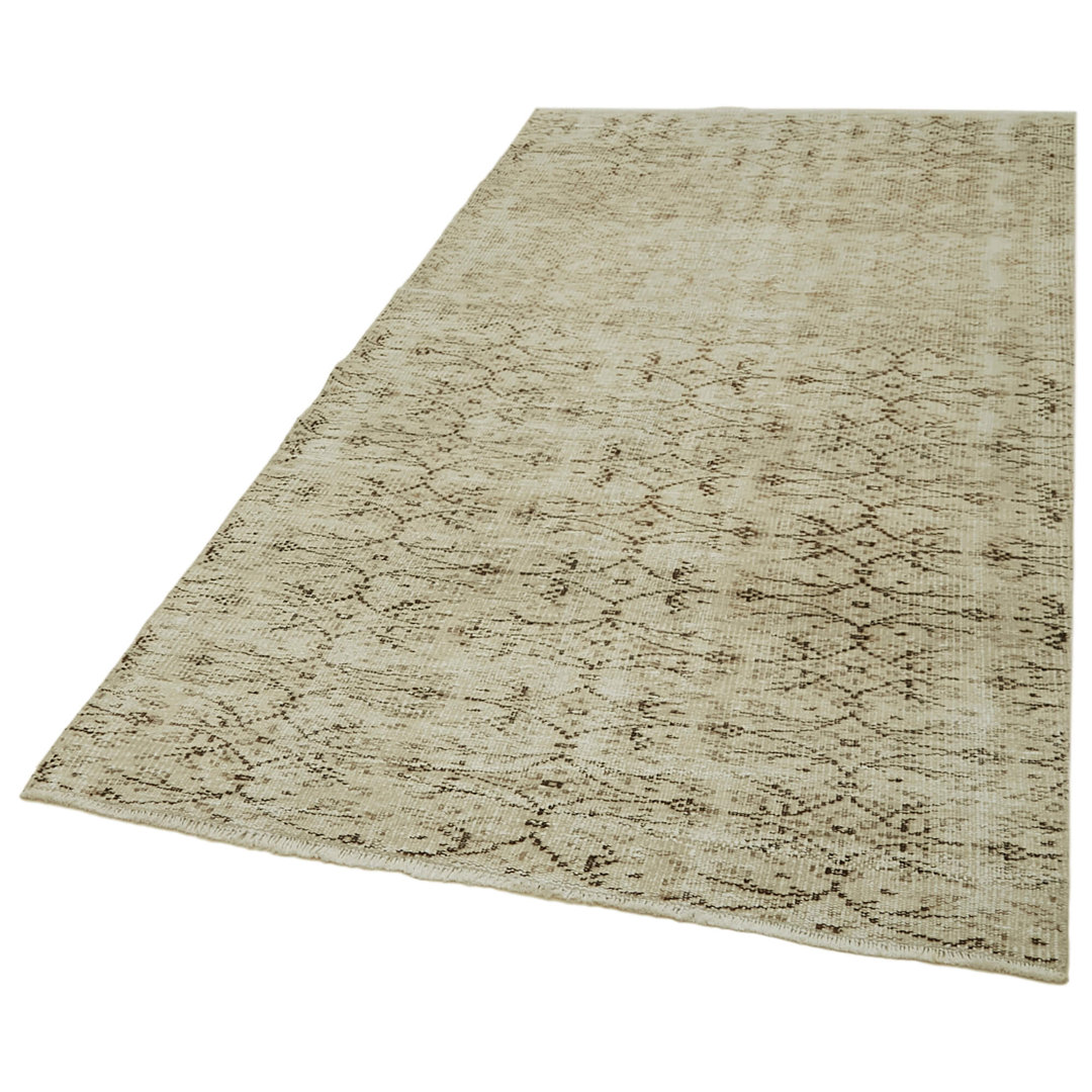 Vintage Beige Vintage Wool Handmade Area Rug