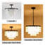 Lustre moderne à 5 niveaux à intensité variable en nacre de Capiz-840902391-840847522-842362091