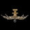 Crystal Laurel 5 - Light Semi Flush Mount