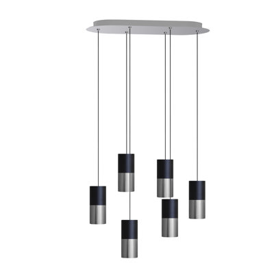 Luminaire suspendu cylindrique à DEL 6 lumières Grecia