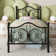 Anterrio Metal Open-Frame Bed with Butterfly Pattern Design Headboard and Footboard