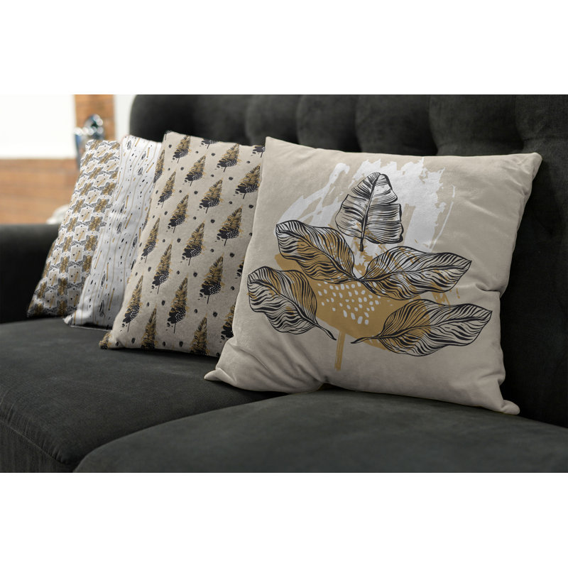 Ensemble de housse de coussin carré 4 pièces Earthy, 18" x 18"