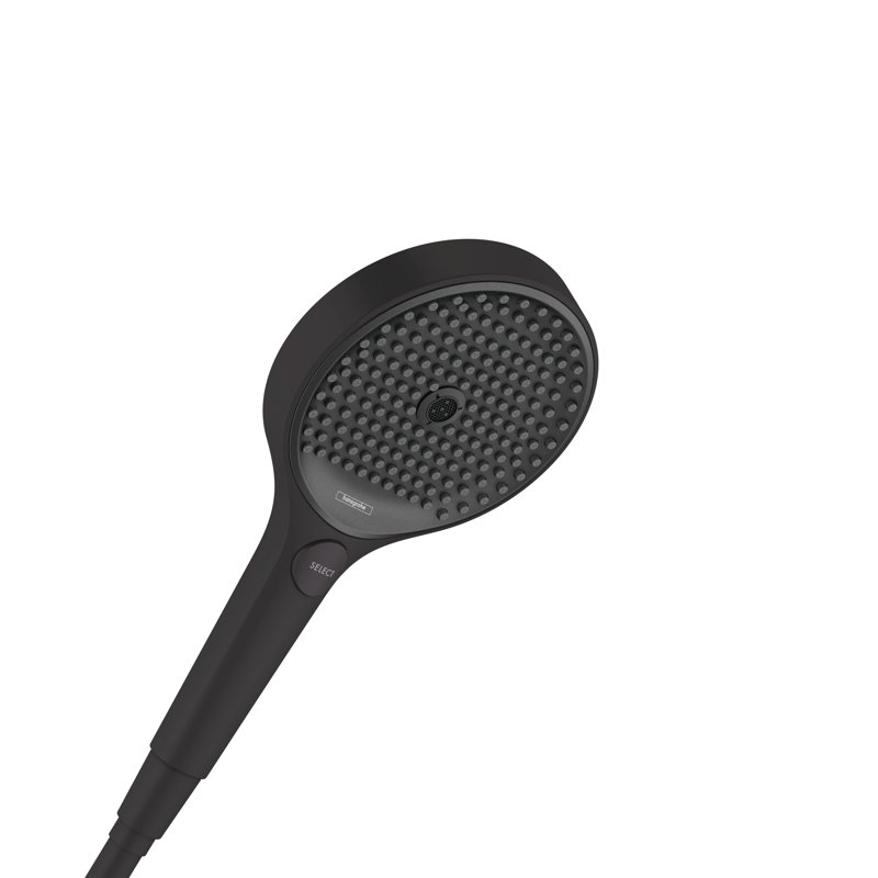 Hansgrohe Rainfinity Handheld 3-Jet Showerhead 130, Brushed Black Chrome, 1.75 GPM