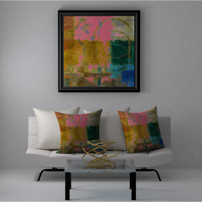 Abstract Throw Pillow, 24" H x 24" W x 6"D