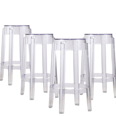 Raqr Clear Round Stool