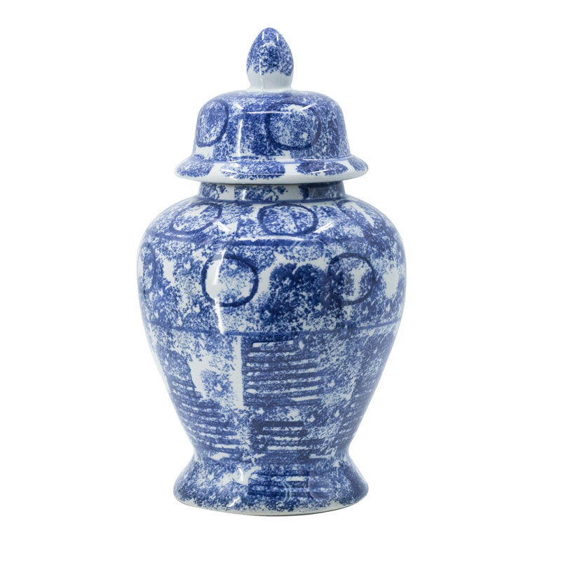 Pot gingembre en porcelaine Lansberry, H 16,9 po x l 10 po x P 10 po