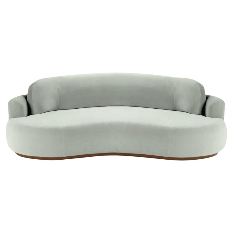 Canapé Nless, H 31 po x l 110 po x P 52 po, Brun, Velours vert