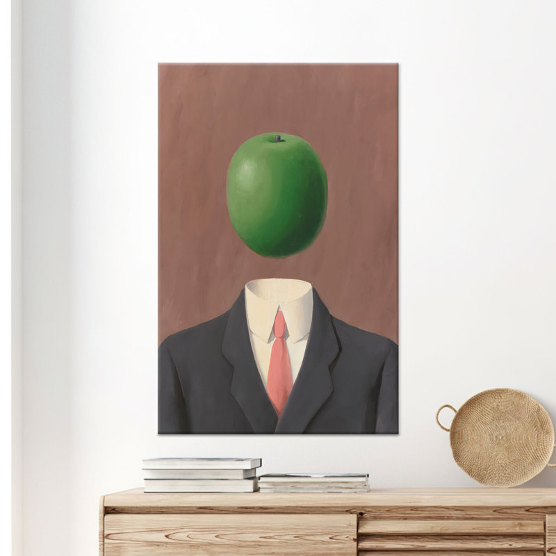 Pomme de pomme, art mural sur toile, 1P, encadré blanc, H: 17,8 po x l: 13,8 po
