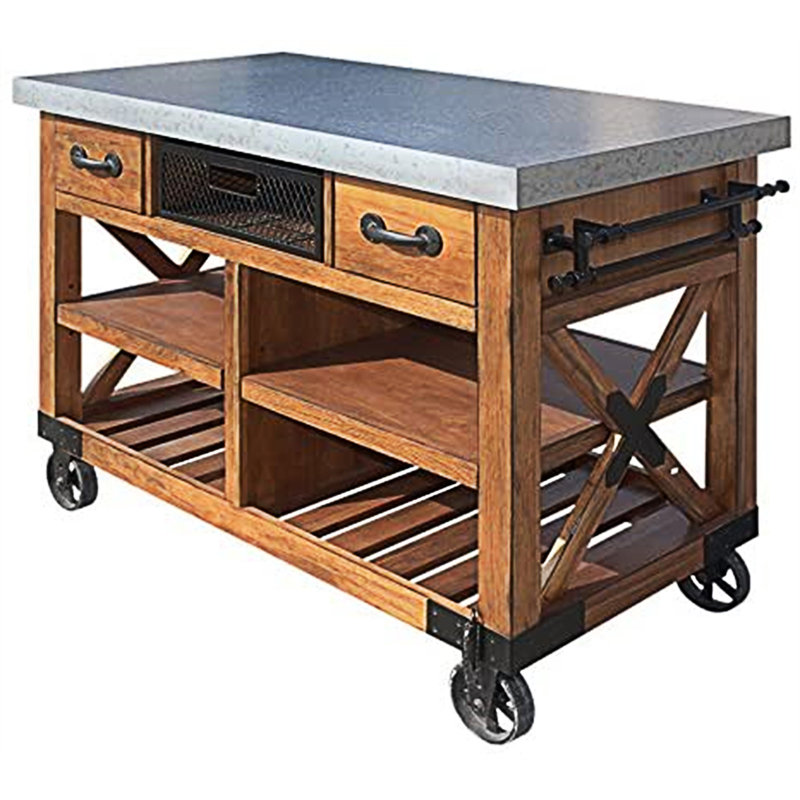 Kailey Wood Kitchen Cart