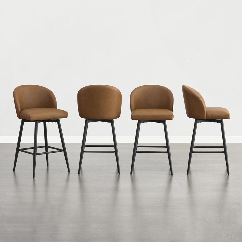 Tabouret de bar et de comptoir pivotant, Brun