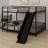 Metal Bunk Bed With Slide And Guardrails-529470368-529470366