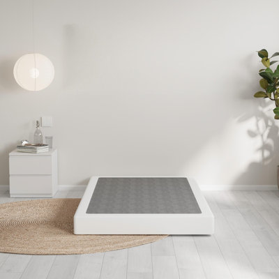 Sommier simple TG, base de lit simple TG de 4 po, sommier en métal robuste de 2200 lb avec housse en tissu, assemblage facile