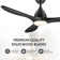 3-Blade Smart LED Ceiling Fan with Dimmable Light and Remote Control
