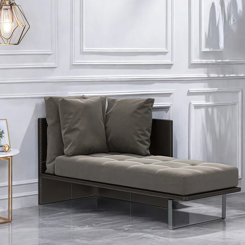 Chaise longue de loisirs simple et confortable, Orienté à gauche (vu de face)
