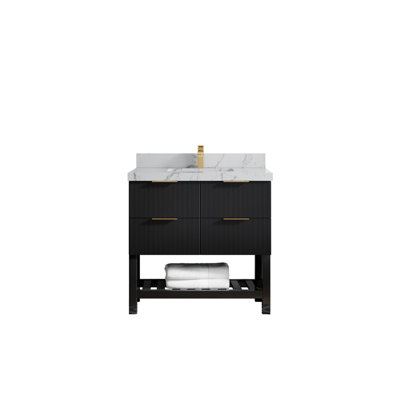 36'' Single Bathroom Vanity with Quartz Top