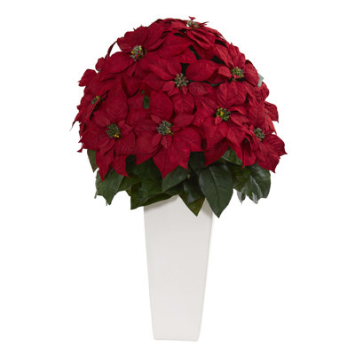 Poinsettia Floral Arrangement in Planter