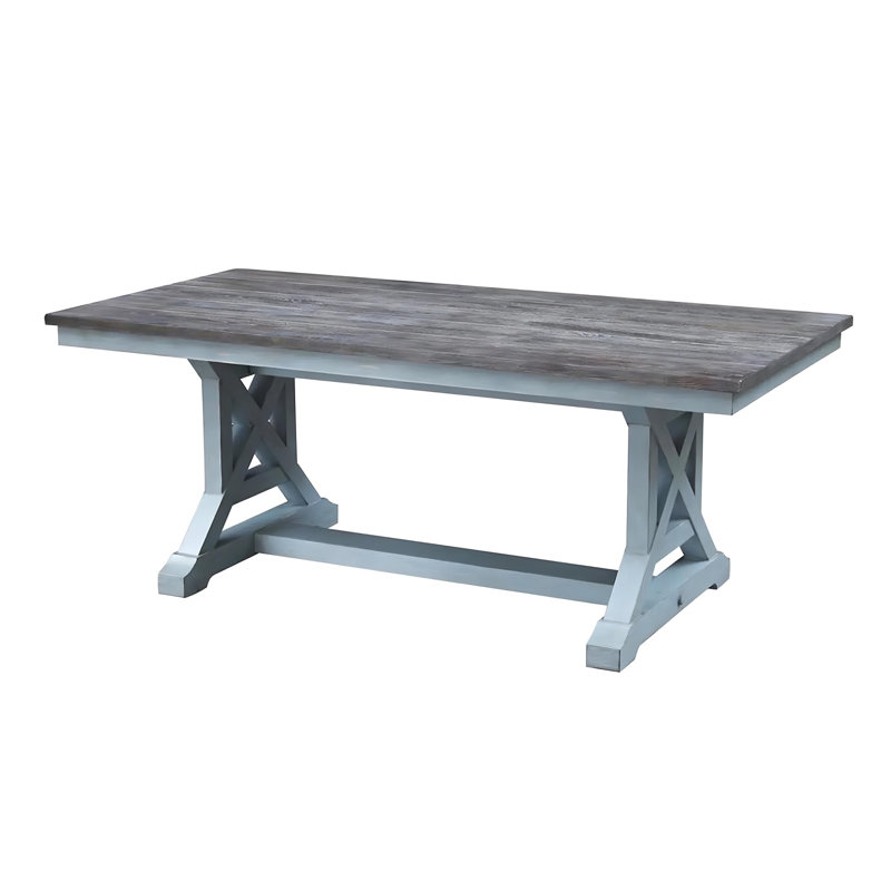 Princetown Standard or Counter Height Dining Table, Blue, 30"H x 78"L x 38"W