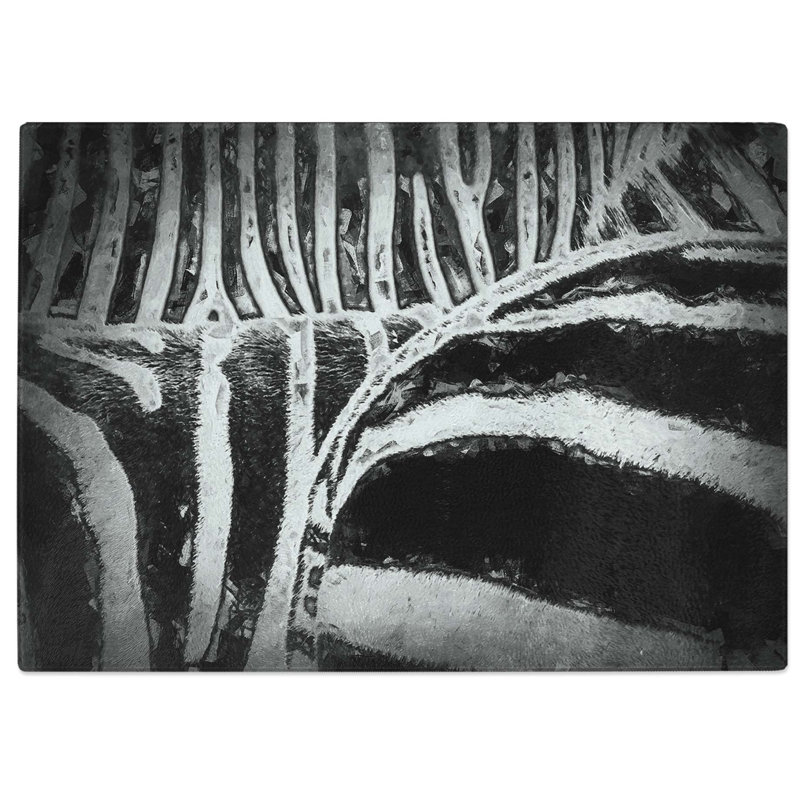 Tempered Glass The Stripes of the Zebra in Abstract Chopping Board, 28.5 cm W x 20 cm L