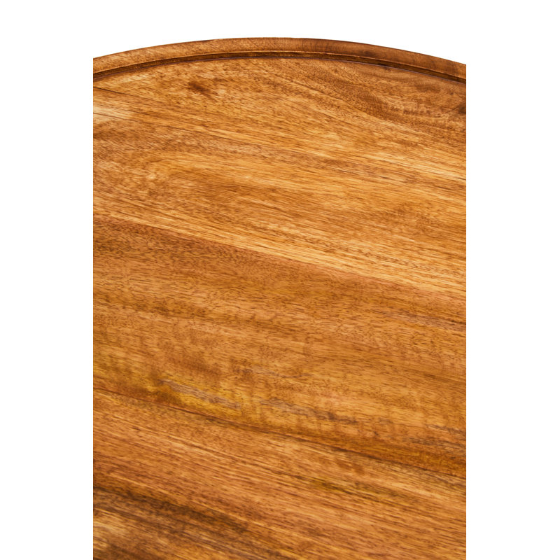 Solid Wood Pedestal Coffee Table, Brown