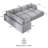 Kessi 9-Piece Upholstered Modern Chenille Fabric Modular Sectional Sofa With Ottoman-1095254846