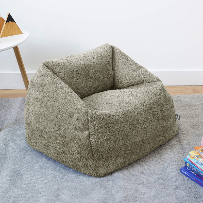 Polyester Refillable Bean Bag Chair, Grey
