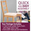 47cm H Fabric Upholstered Ladder Back Side Chair-1351900296