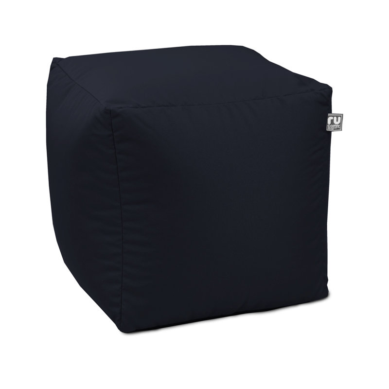 rucomfy Beanbags Indoor Outdoor Cube Bean Bag Pouffe. Home or Garden Extra Seating. Square Water Resistant Footstool 38 x 38cm