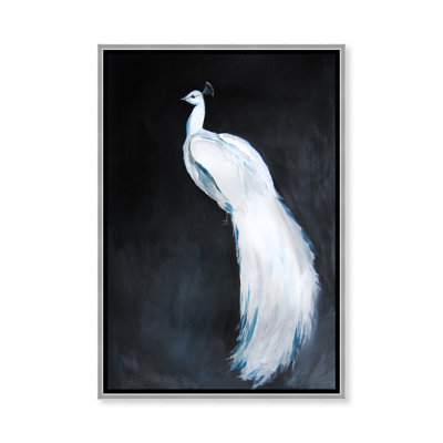 Alabaster Majesty: White Peacock Against The Night