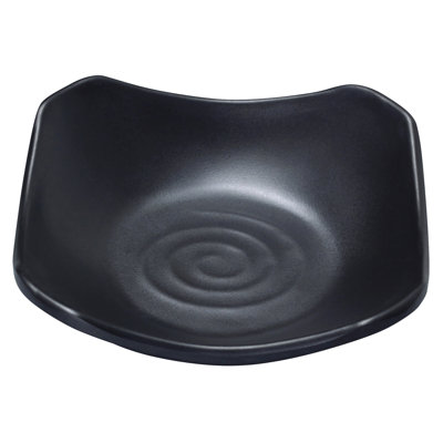 Black Pearl Square Melamine Dessert Plate