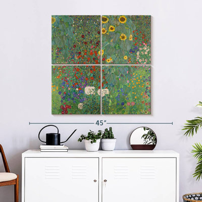 Harnek Farm Garden avec tournesols 1907
