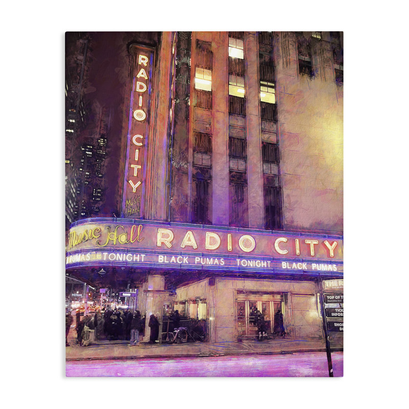 Toile de Radio City Music Hall, design par Grotto Studios, H 20 po x l 16 po