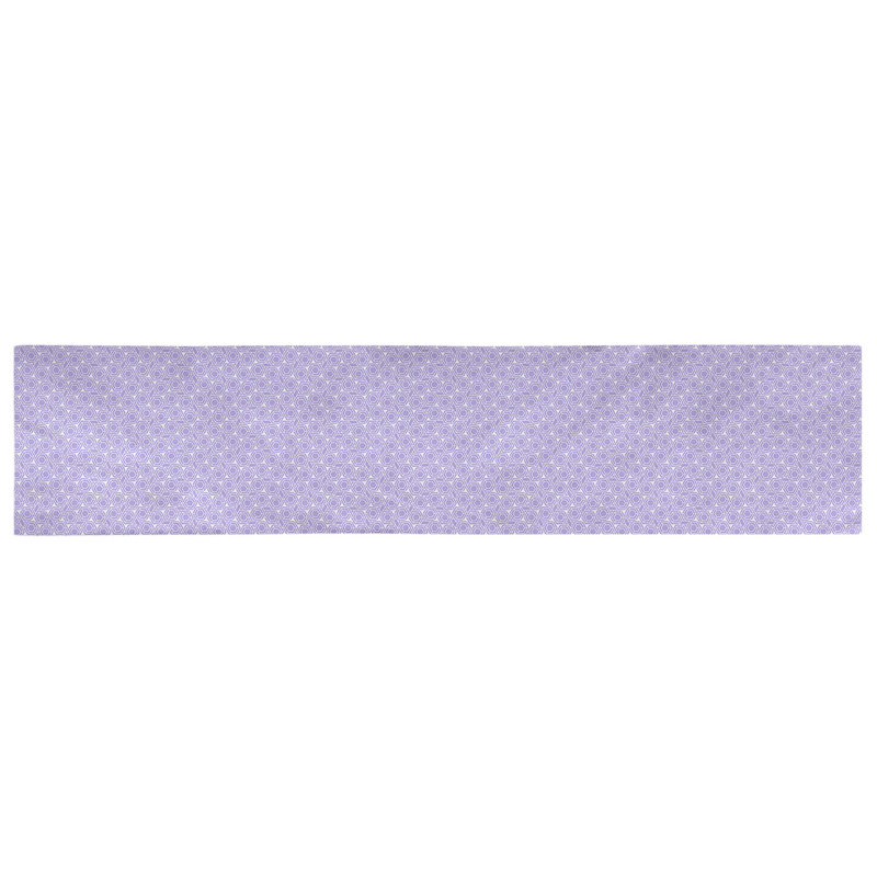 Chemin de table géométrique avicia, 90 po x 16 po, Mauve pastel, Coton
