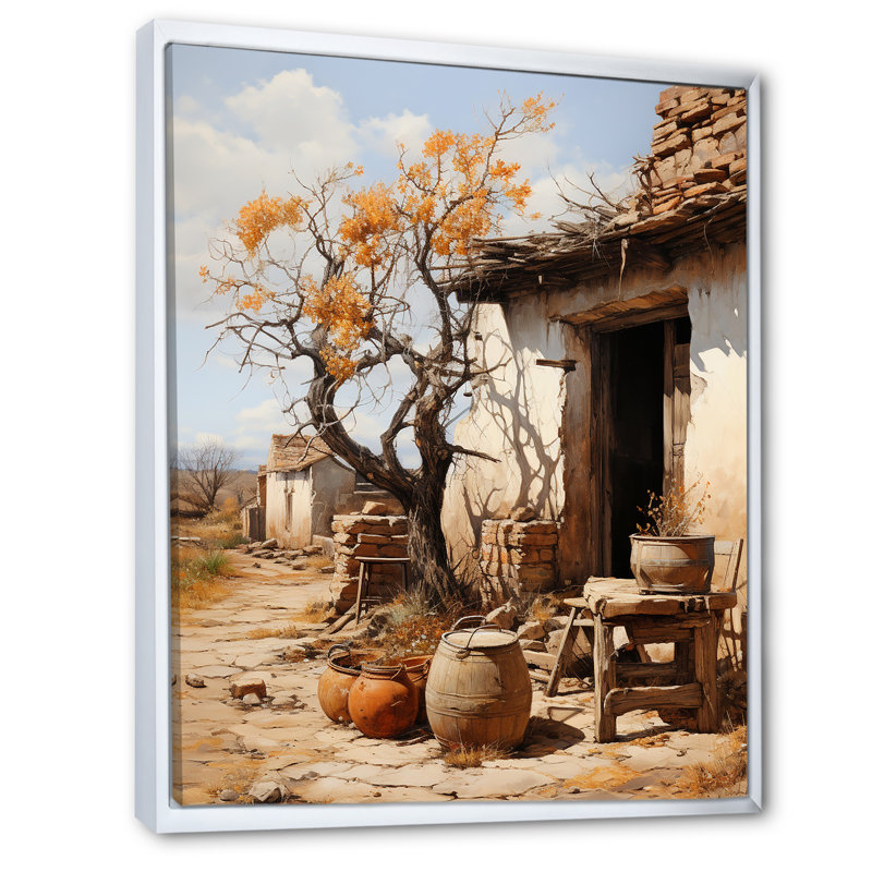 Farmhouse Rustic Retreat - Imprimé, Cadre flottant blanc, H 32 po x l 16 po x P 1 po
