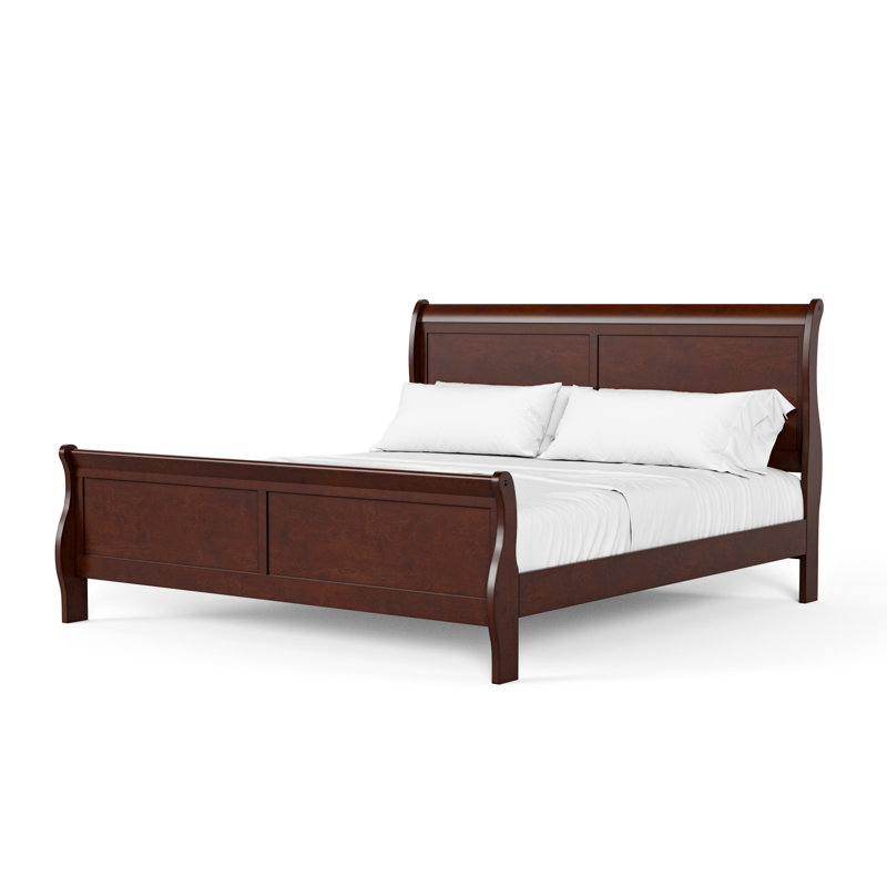 Emelinda Sleigh Bed, Cherry