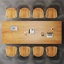 Bureau rectangulaire brun en bois massif-108780805