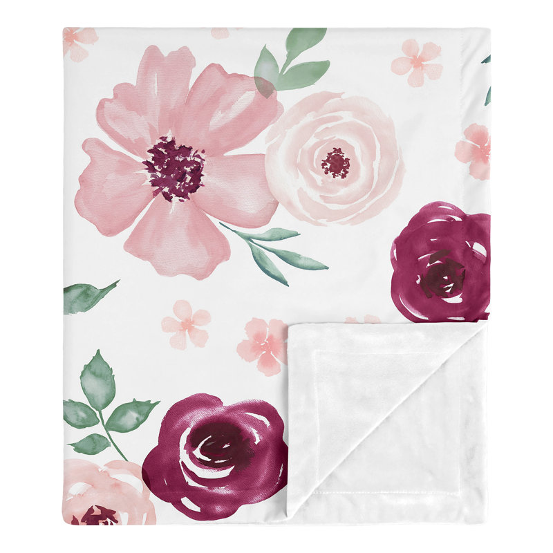 Couverture pour bébé en polyester aquarelle
