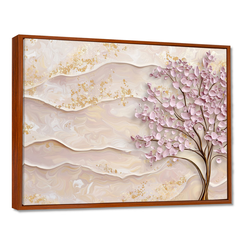 Lavande Bloom Acacia Tree Horizon I - Acacia Tree Wall Art Living Room, H 34 po x l 44 po, Brun