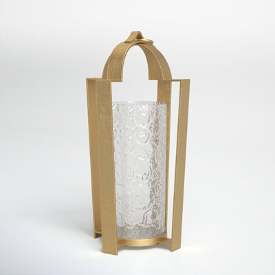 Brass Hurricane Candle Holder