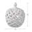 D8x9.5" White Ceramic Lidded Jar With Lattice Design