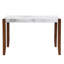 Ensemble de mobilier de salle à manger moderne 4 pièces avec table en faux marbre et conception compacte, parfait pour les repas de famille et une utilisation polyvalente