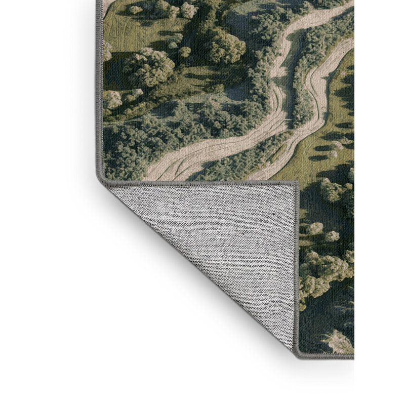 Tapis gris lavable à la machine, Rectangle 4pi x 6 pi