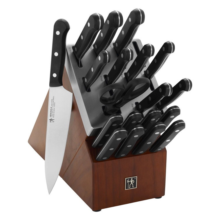 Knife Set,19 Pieces Kitchen Knife Set with Wooden Block,High Carbon  Stainless Steel Knife Block Set,Ultra Sharp, Full-Tang Design with Black  Coating