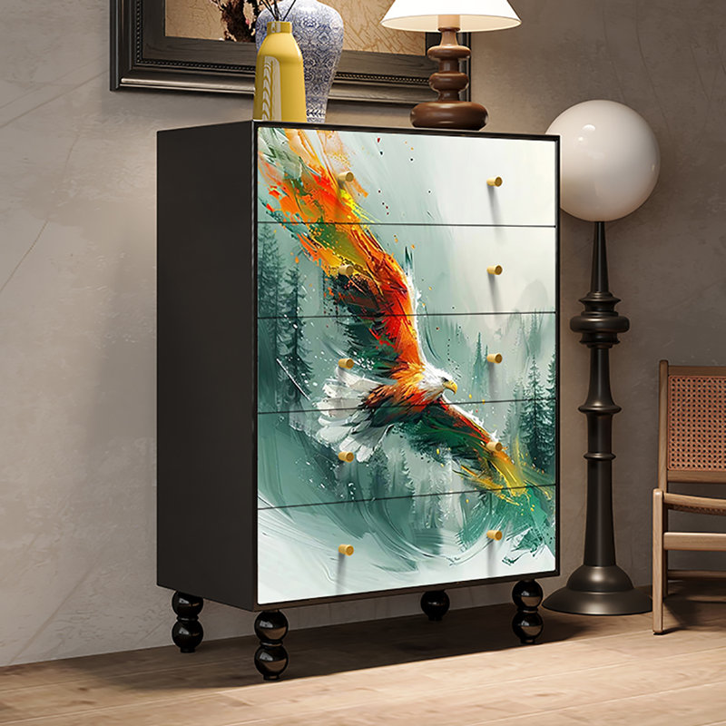 Armoire décorative rétro à tiroir