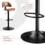 Tabouret de bar pivotant et réglable en hauteur avec repose-pieds-363651515-341806896