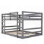Lit superposé double au dessus d'un lit double (L 77,4 po x l 58 po x H 48 po) - Aucun sommier requis, fabrication en pin durable-221870811
