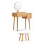 Coiffeuse avec miroir, 2 tiroirs, 1 chaise